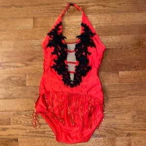 Custom Red and Black Jazz Costume
